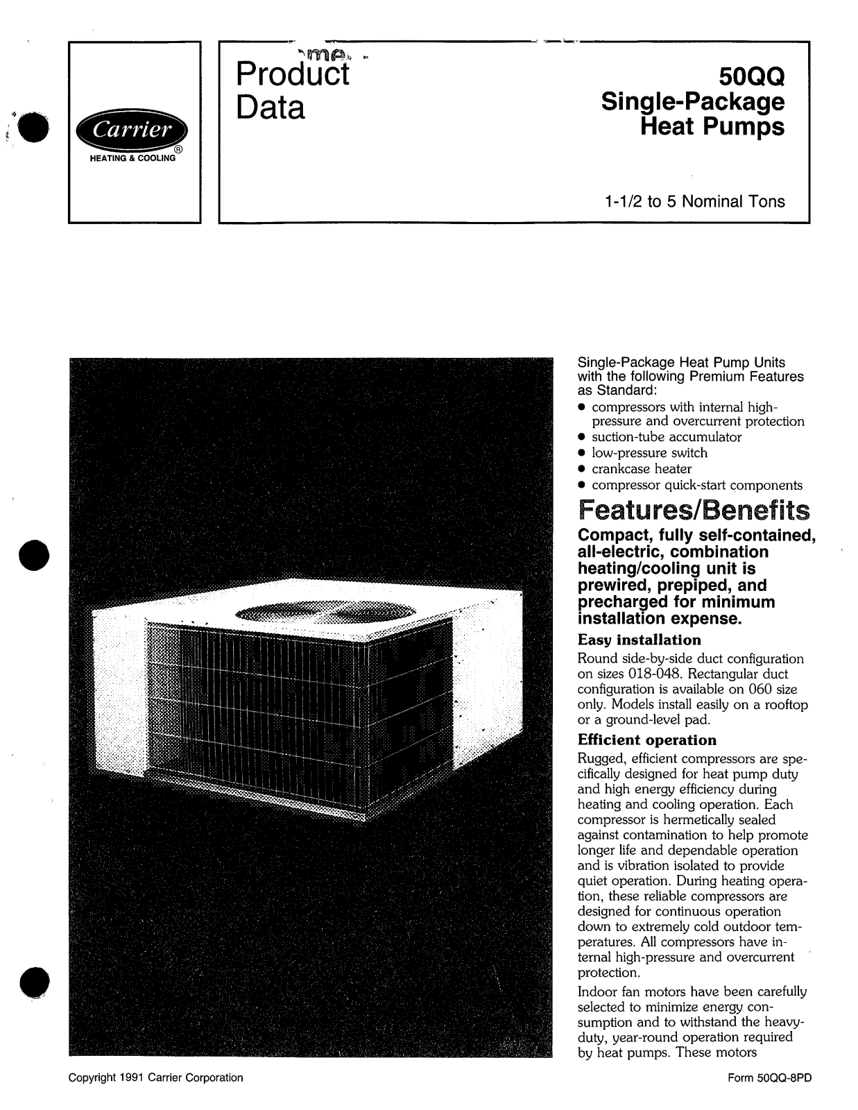 Carrier 50QQ Quick Reference Guide