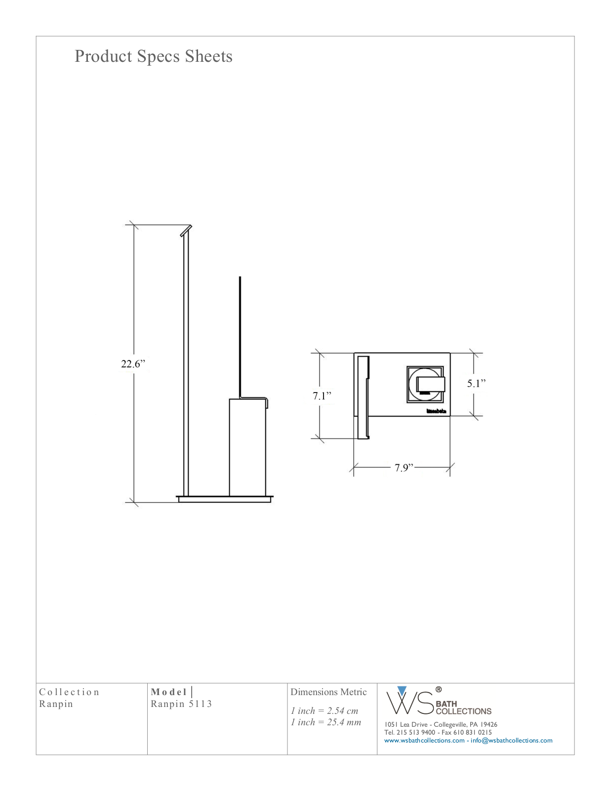 WS Bath Collections WSO3156 Specifications - ManualMachine.com