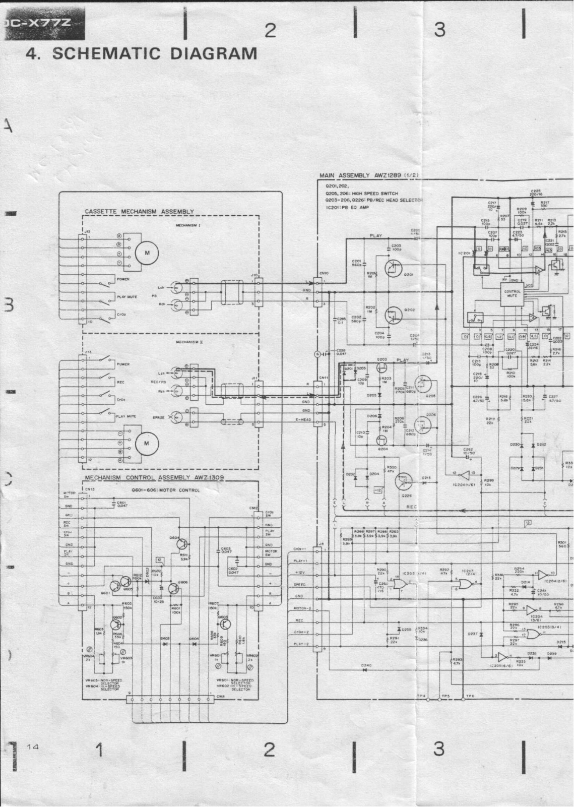 Pioneer DCX-77-Z Schematic