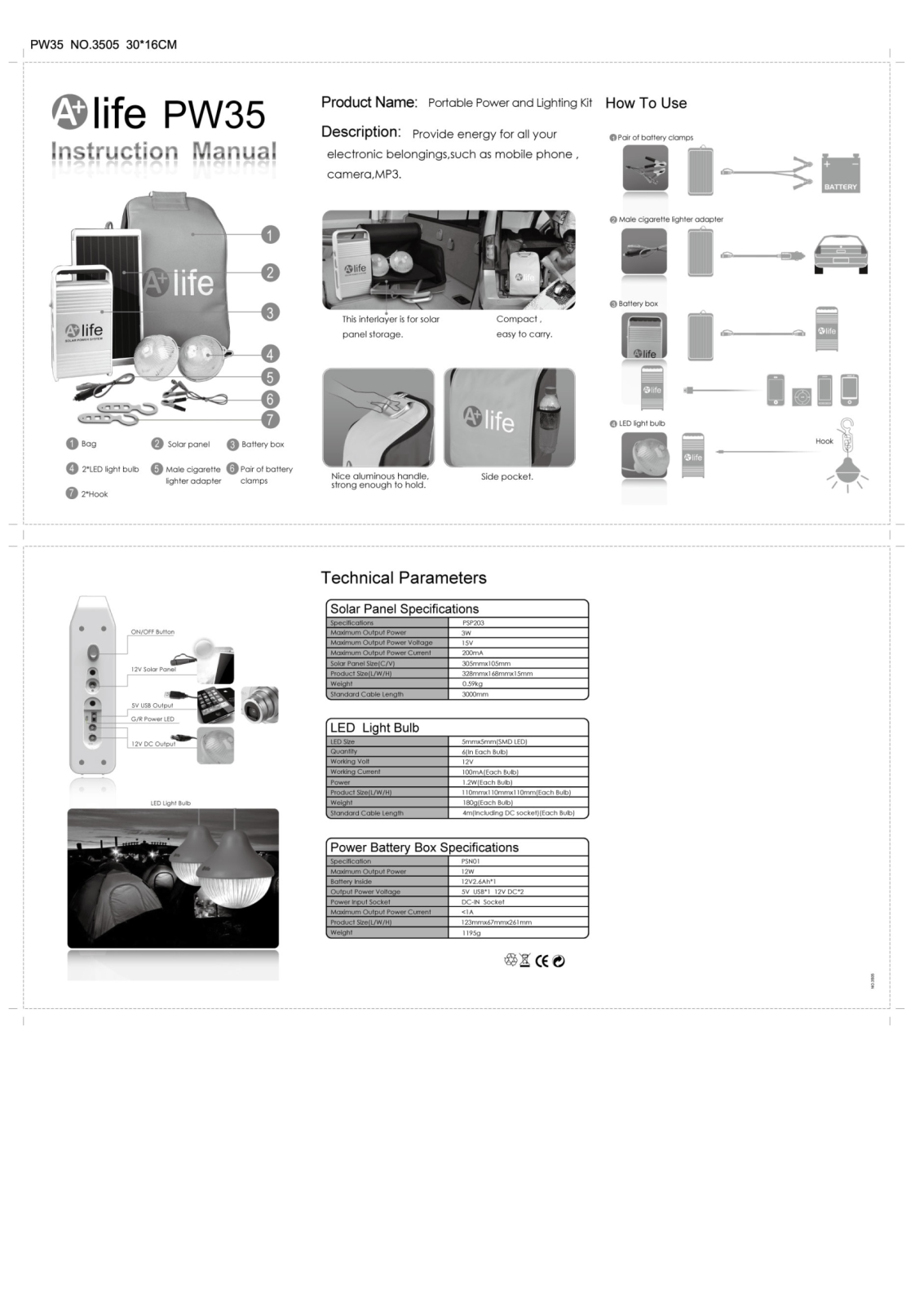 A+ Life PW35 Instruction Manual