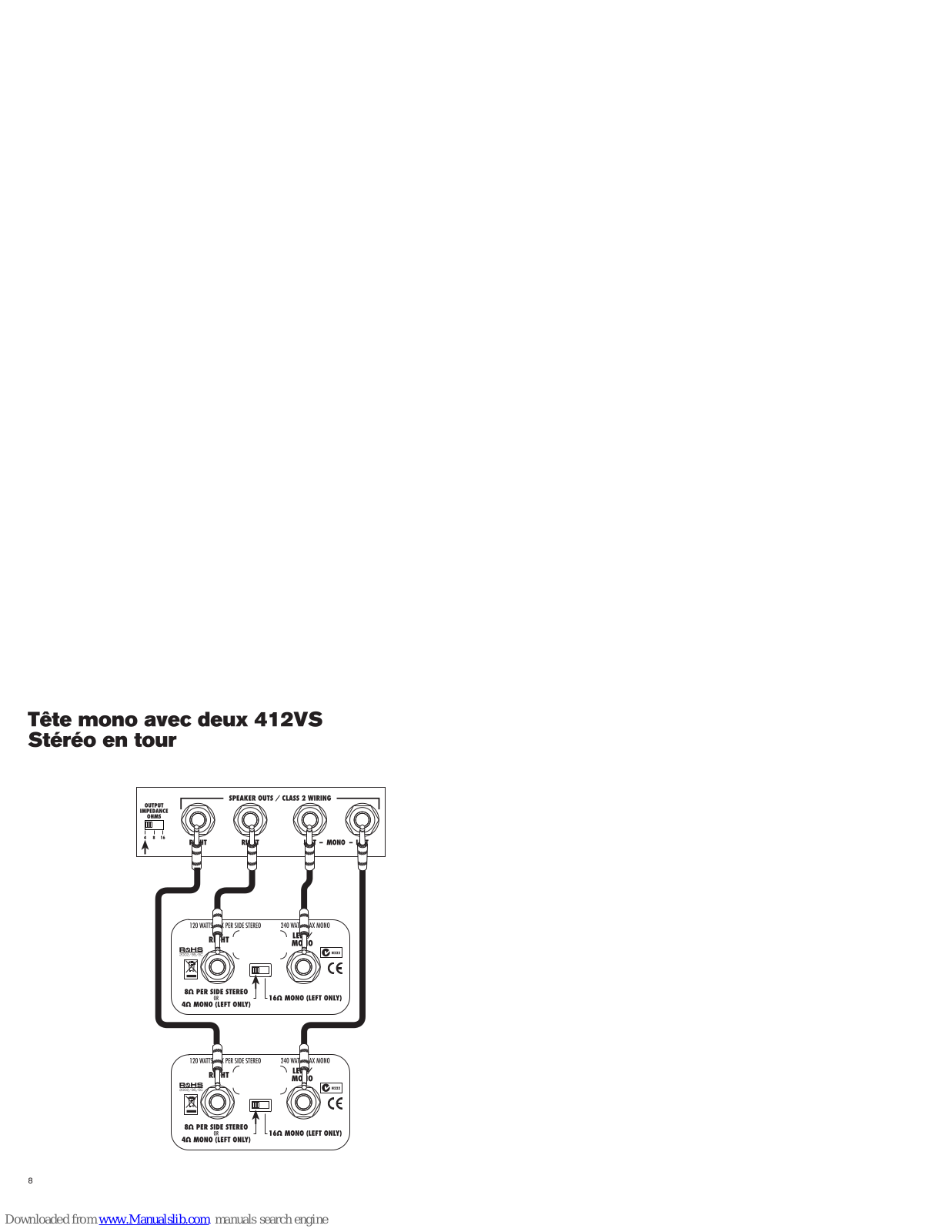 Line 6 412VS-T, 412VS-B Manuel De Pilotage - ManualMachine.com
