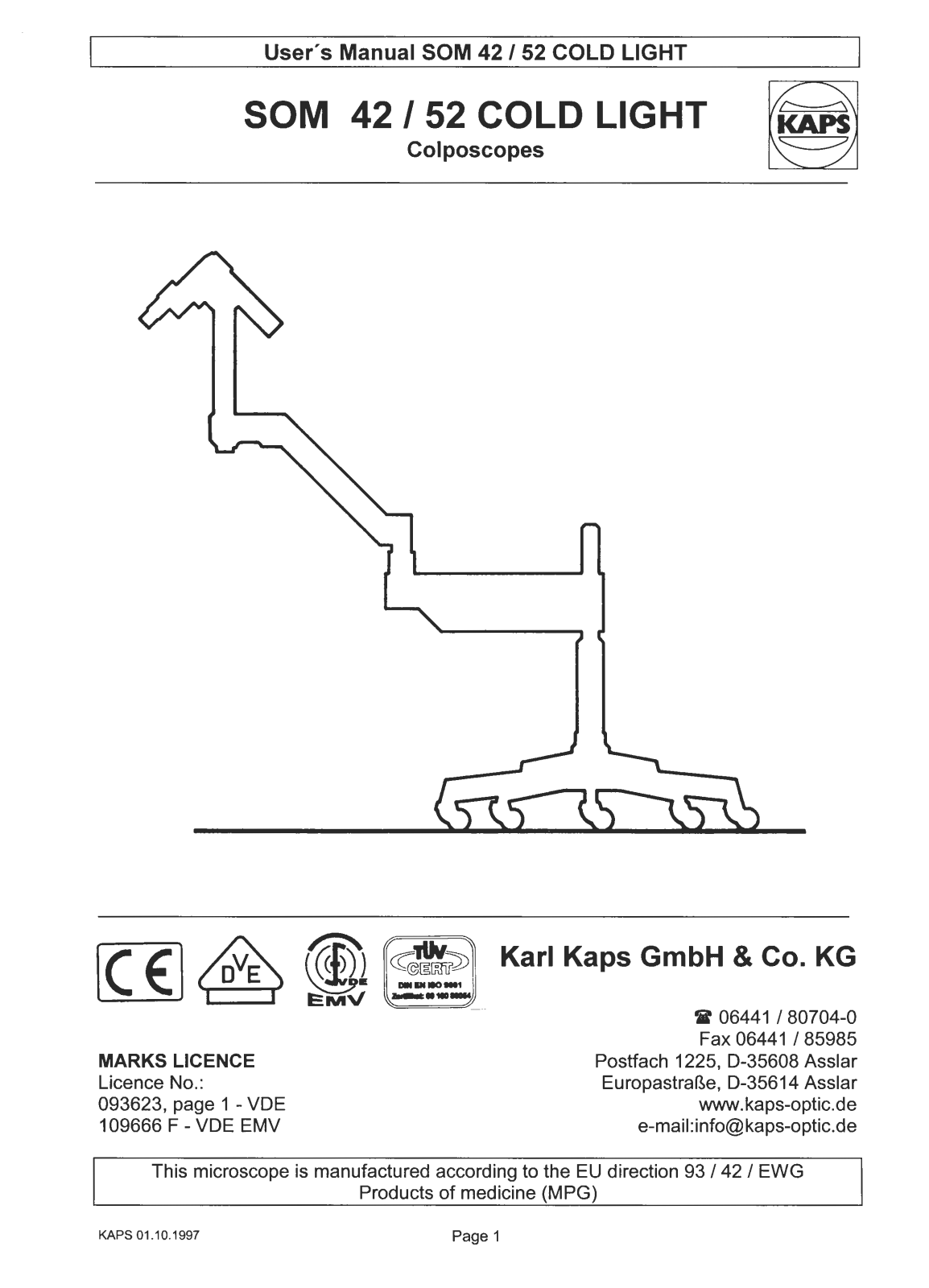 Karl Kaps SOM 52, SOM 42 User Manual