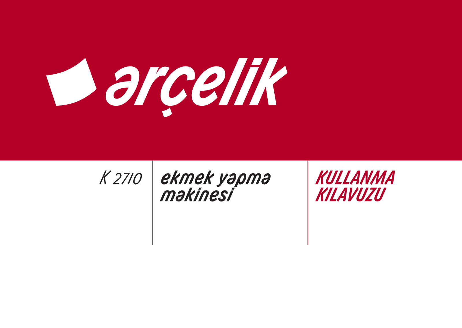 Arçelik K2710 User manual - ManualMachine.com