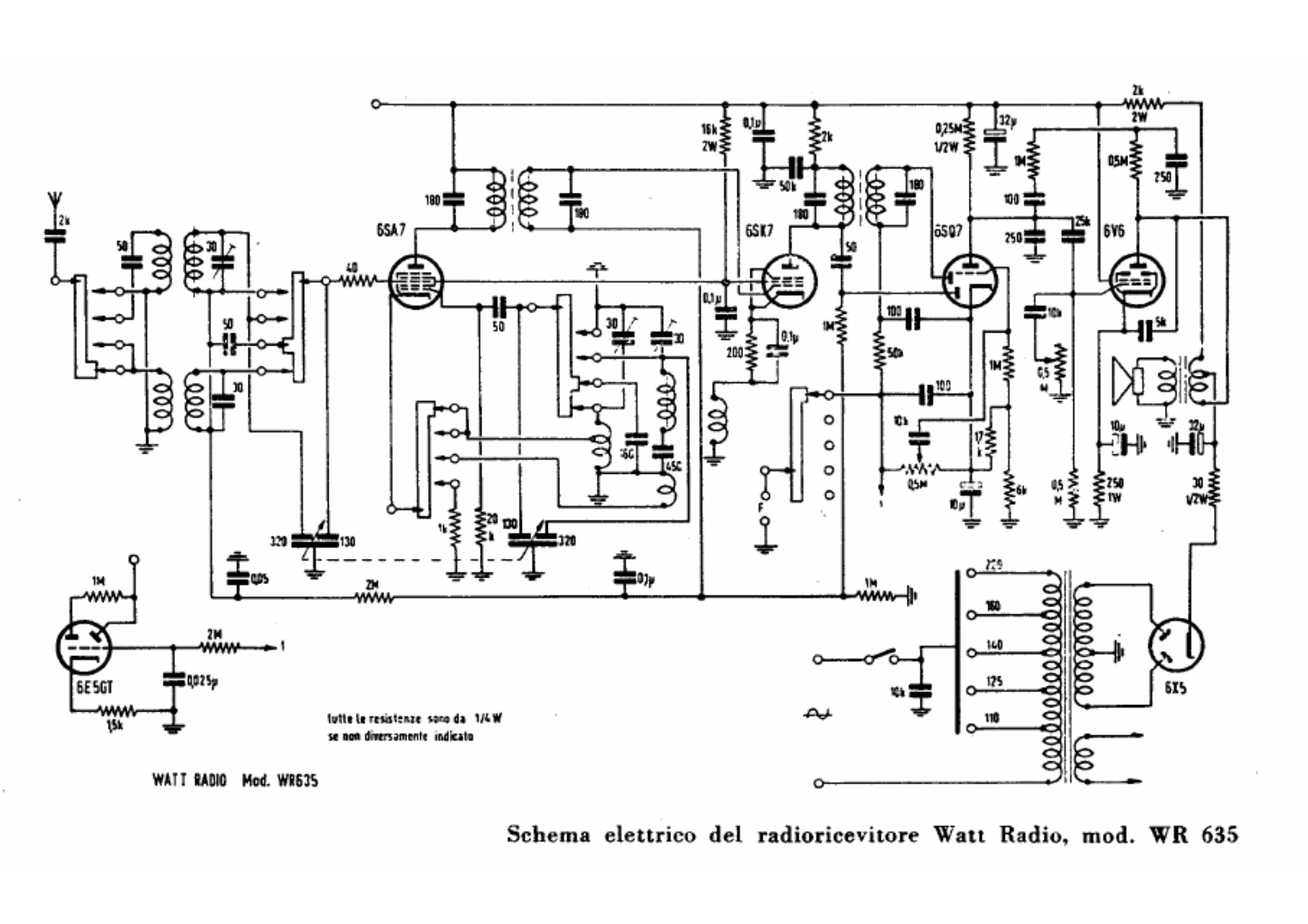 Watt Radio wr635 schematic