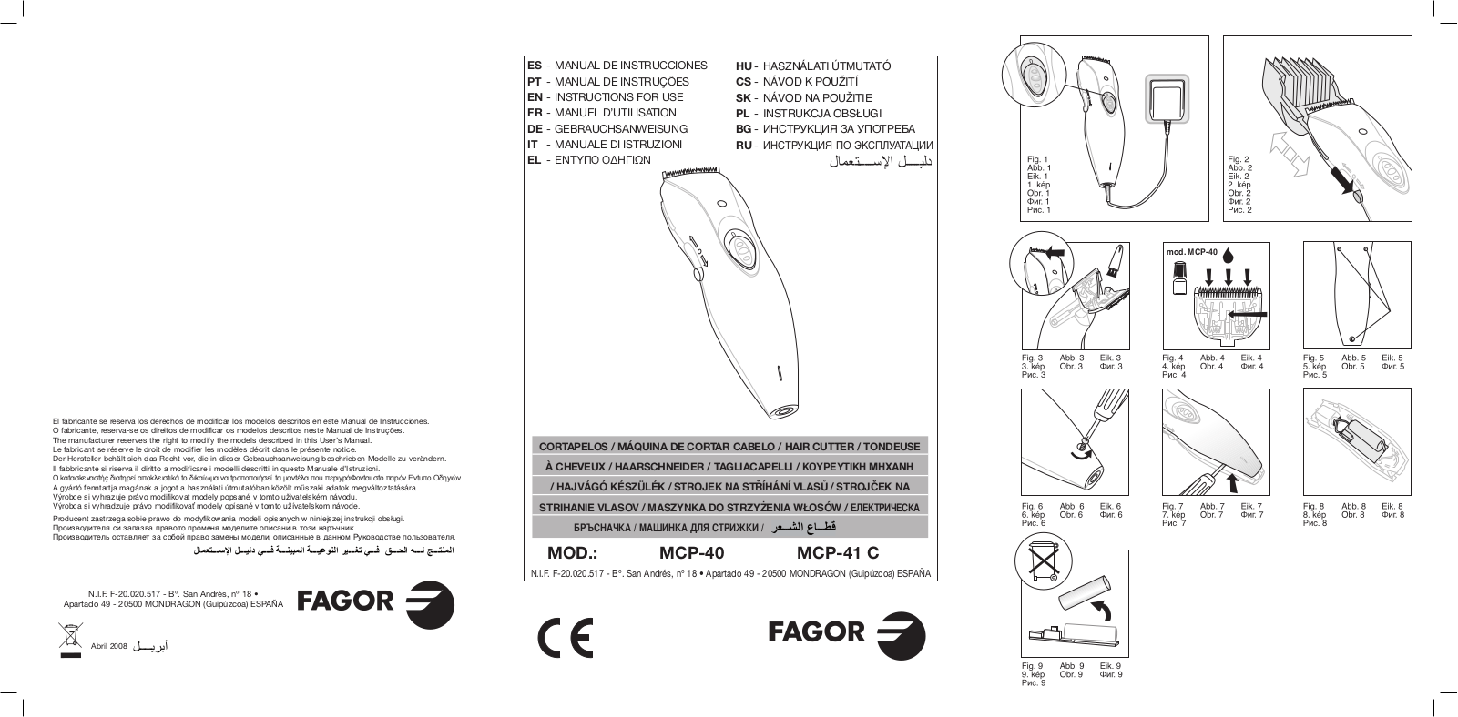 Fagor MCP-41 C User Manual