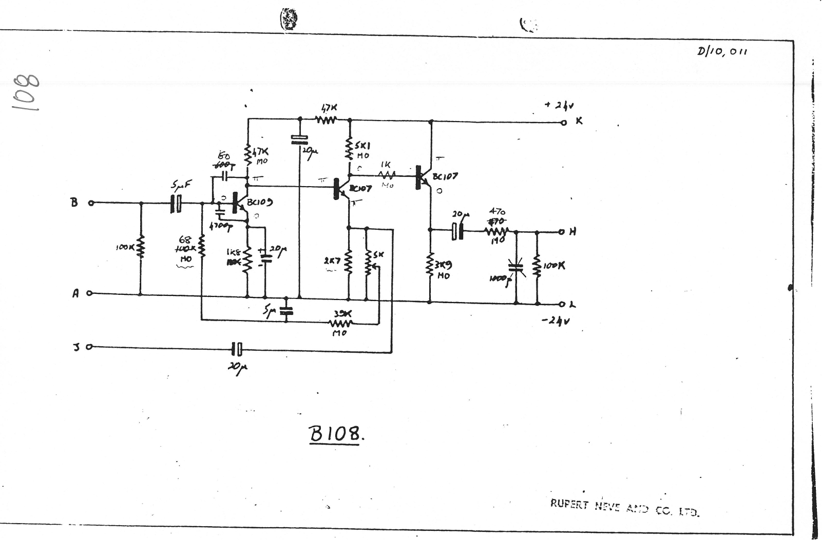 Neve 0108 User Manual