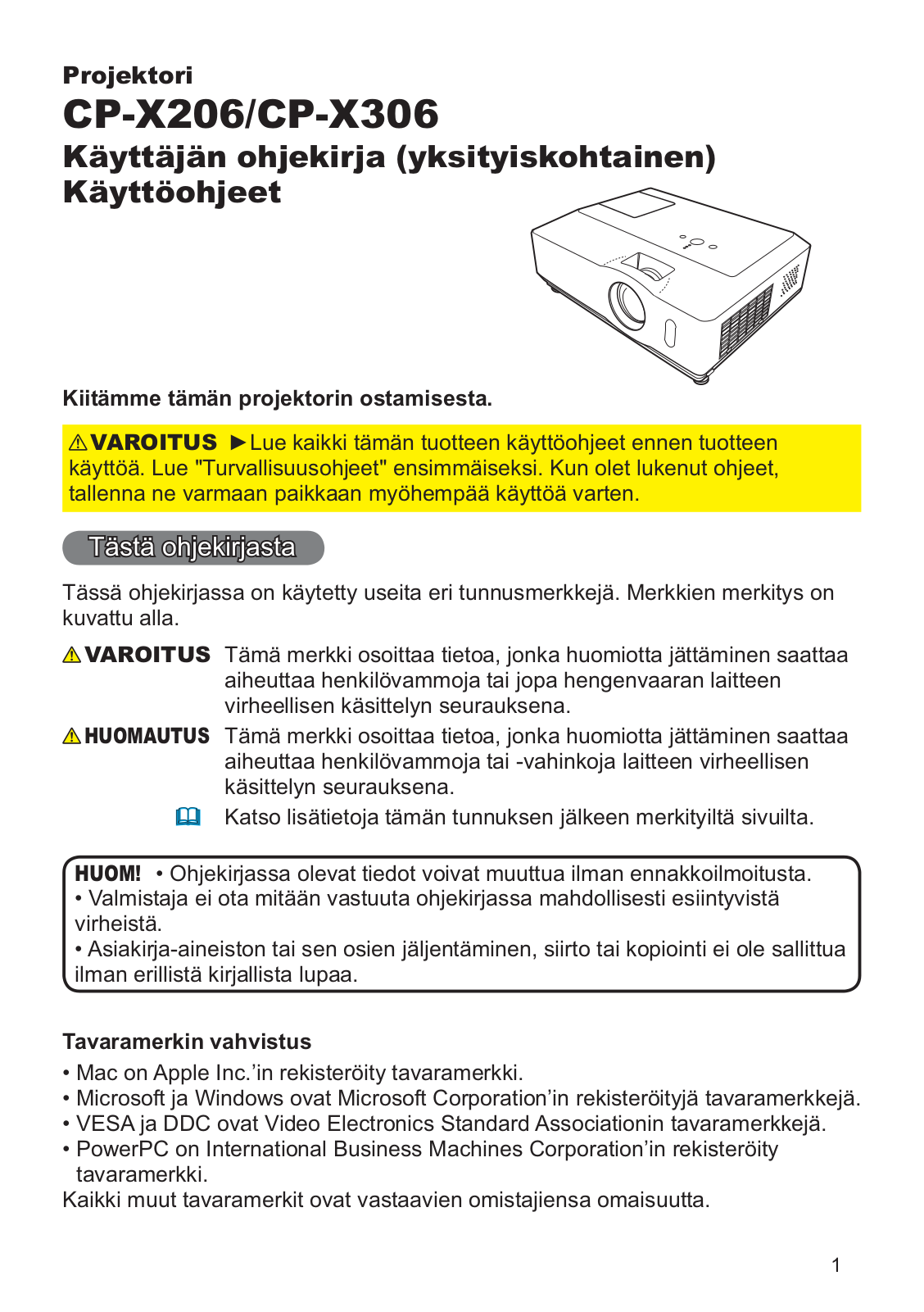 Hitachi CP-X306WF User Manual