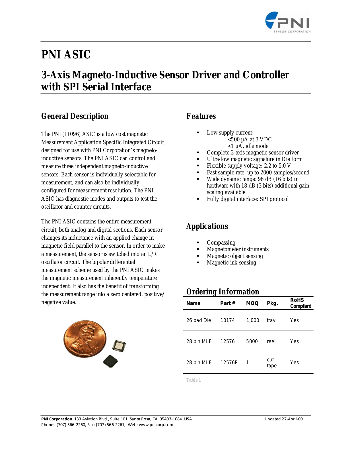 PNI ASIC User Manual