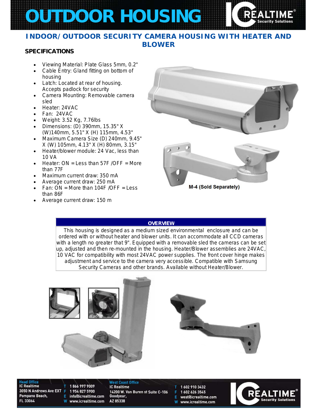 ICRealtime Outdoor Housing Specsheet