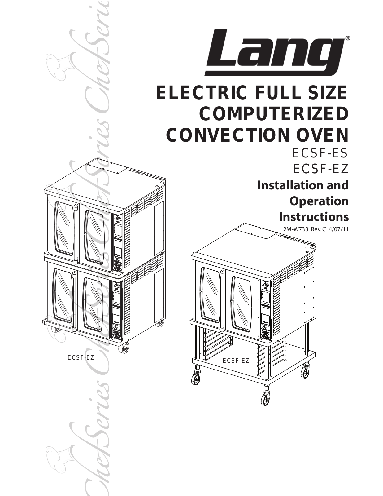 Holman ECSF-ES, ECSF-EZ Installation  Manual