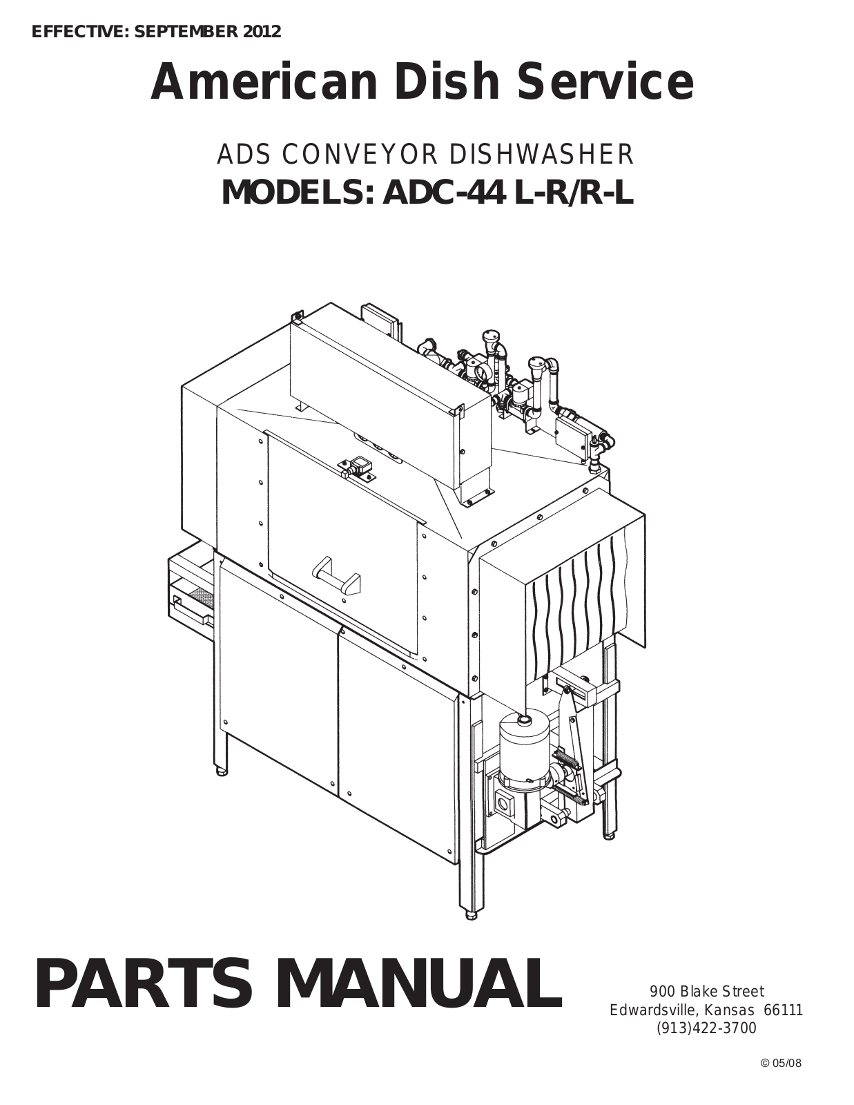 American Dish ADC-44 L-R Parts List