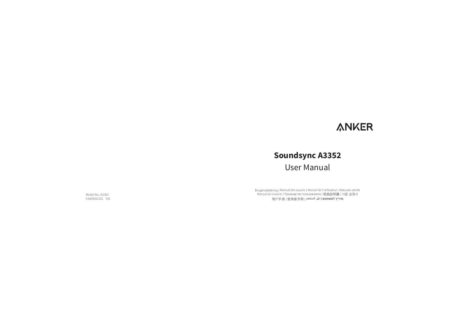 Anker Innovations A3352 user manual