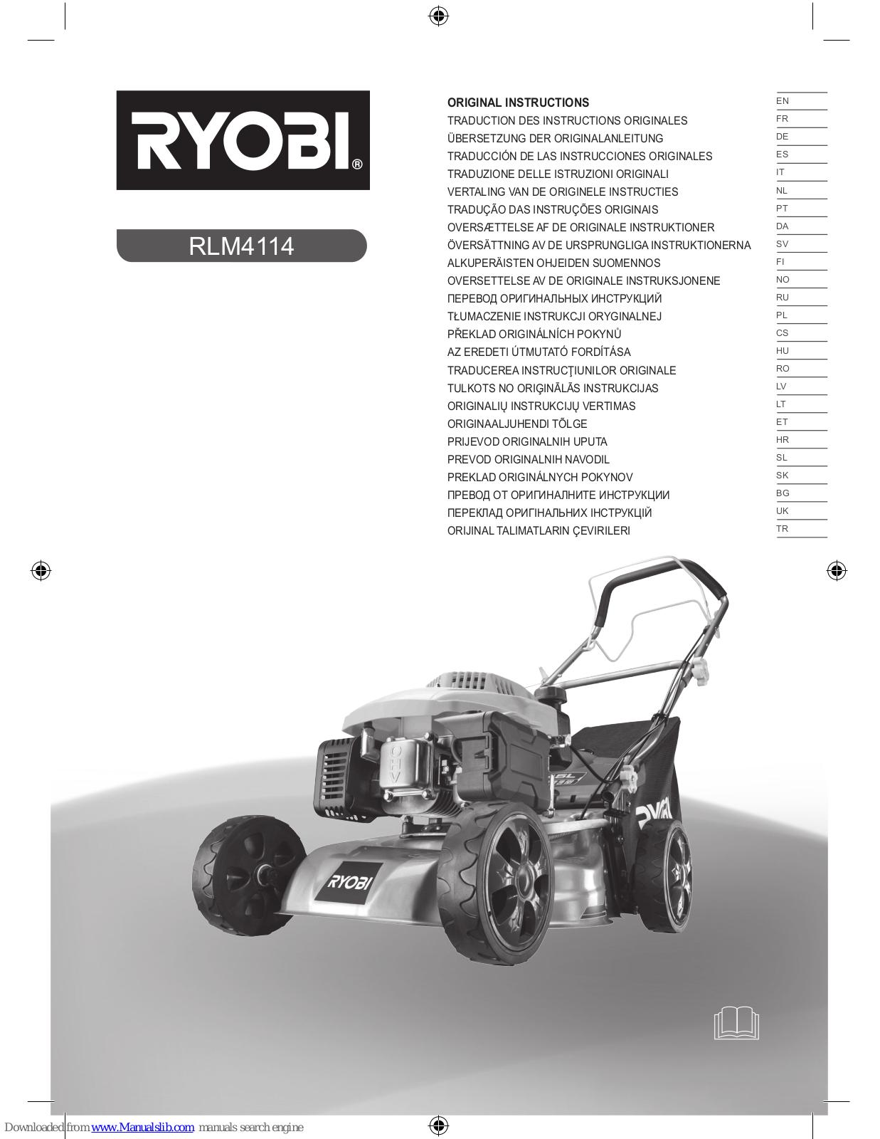 Ryobi RLM4114 Original Instructions Manual