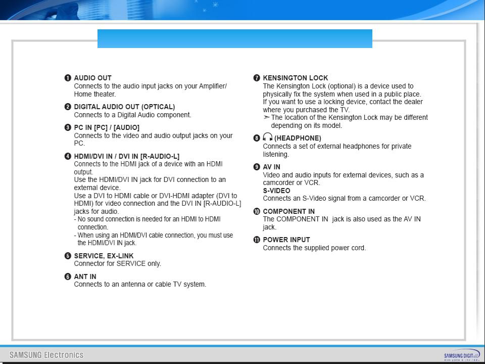 Samsung LN**A300J1D Schematic