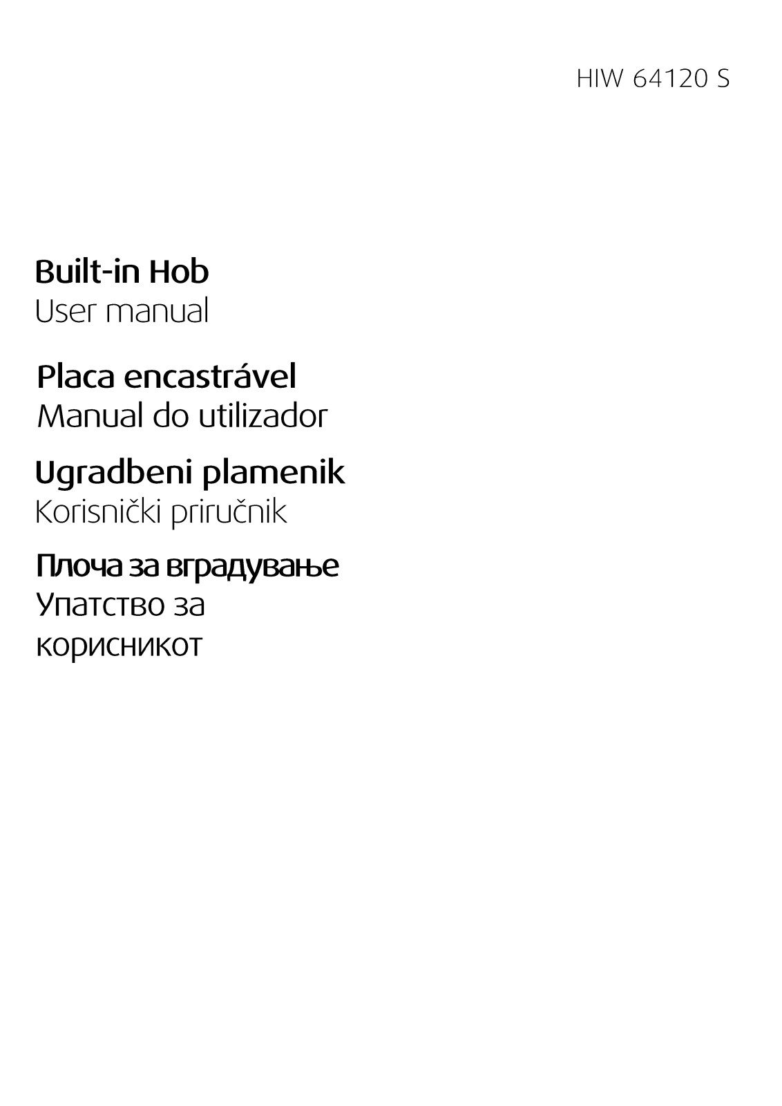 Beko HIW64120S User manual