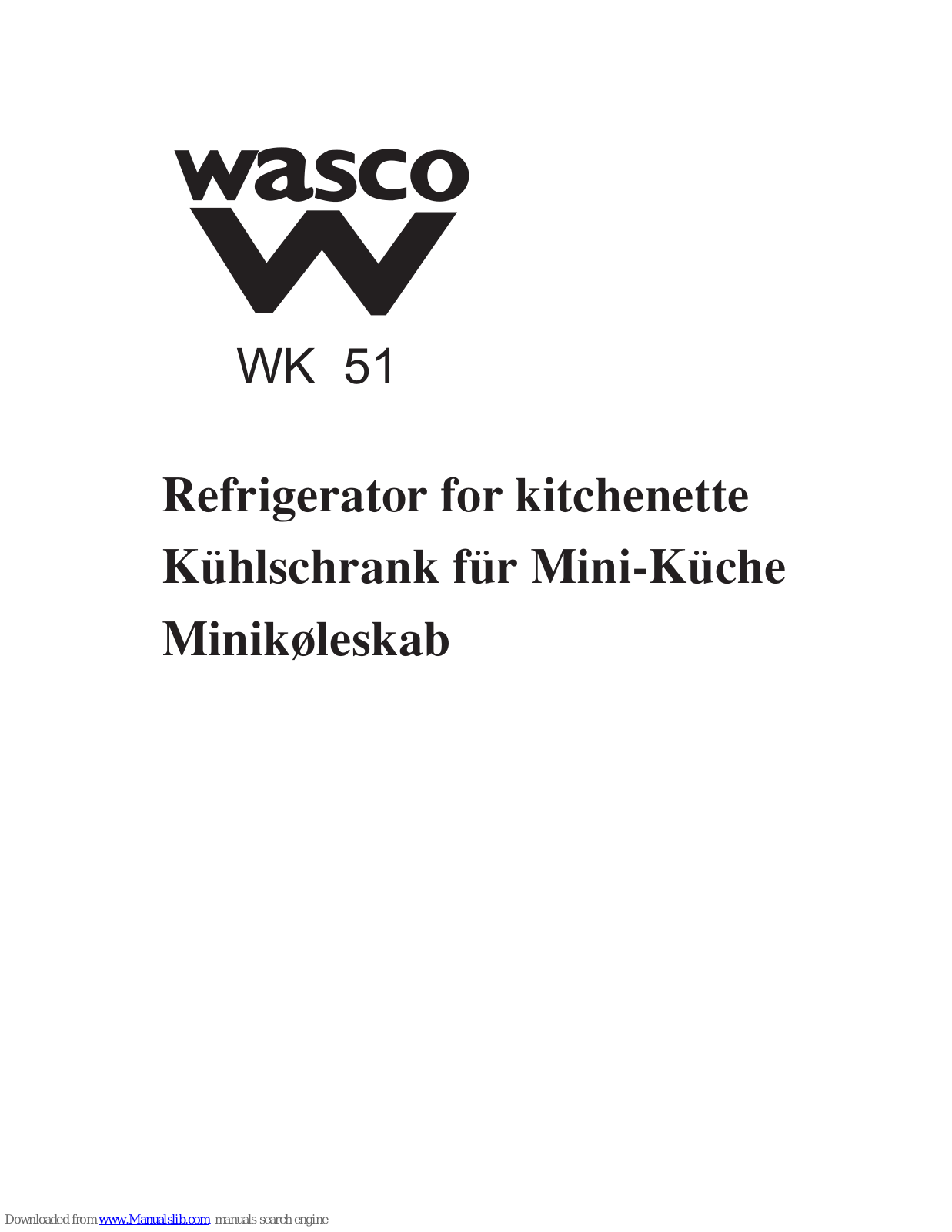 Wasco WK51 User Manual - ManualMachine.com