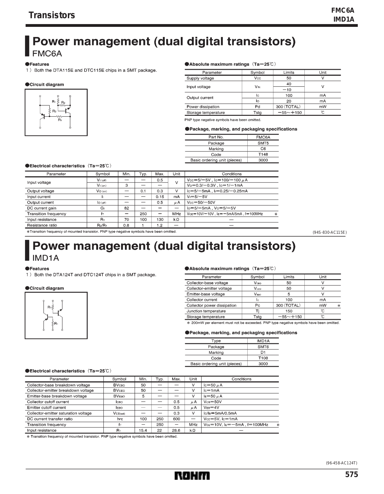 ROHM IMD1A Datasheet