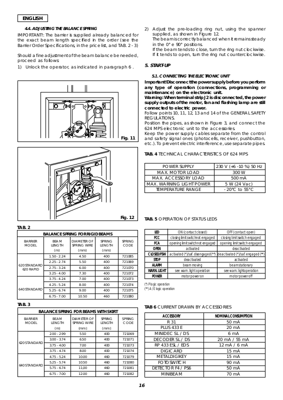 FAAC 624 MPS User Manual