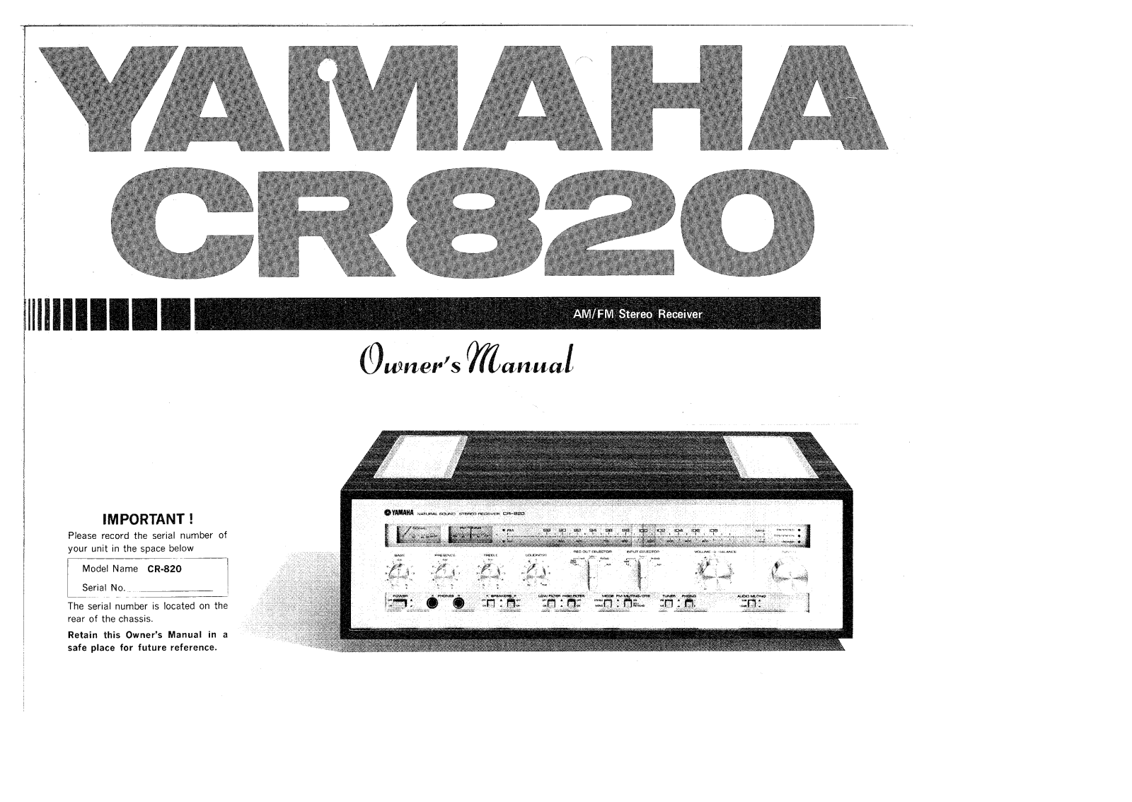 Yamaha cr 820 om schematic