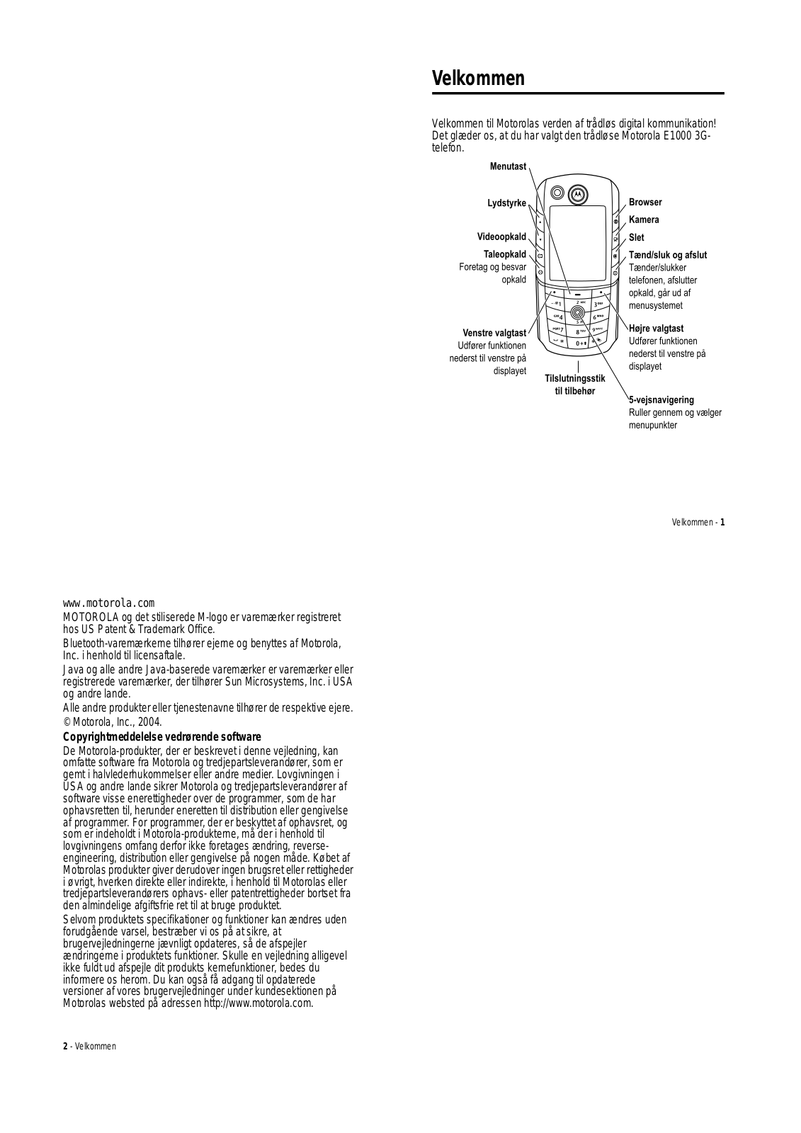 Motorola E1000 User Manual