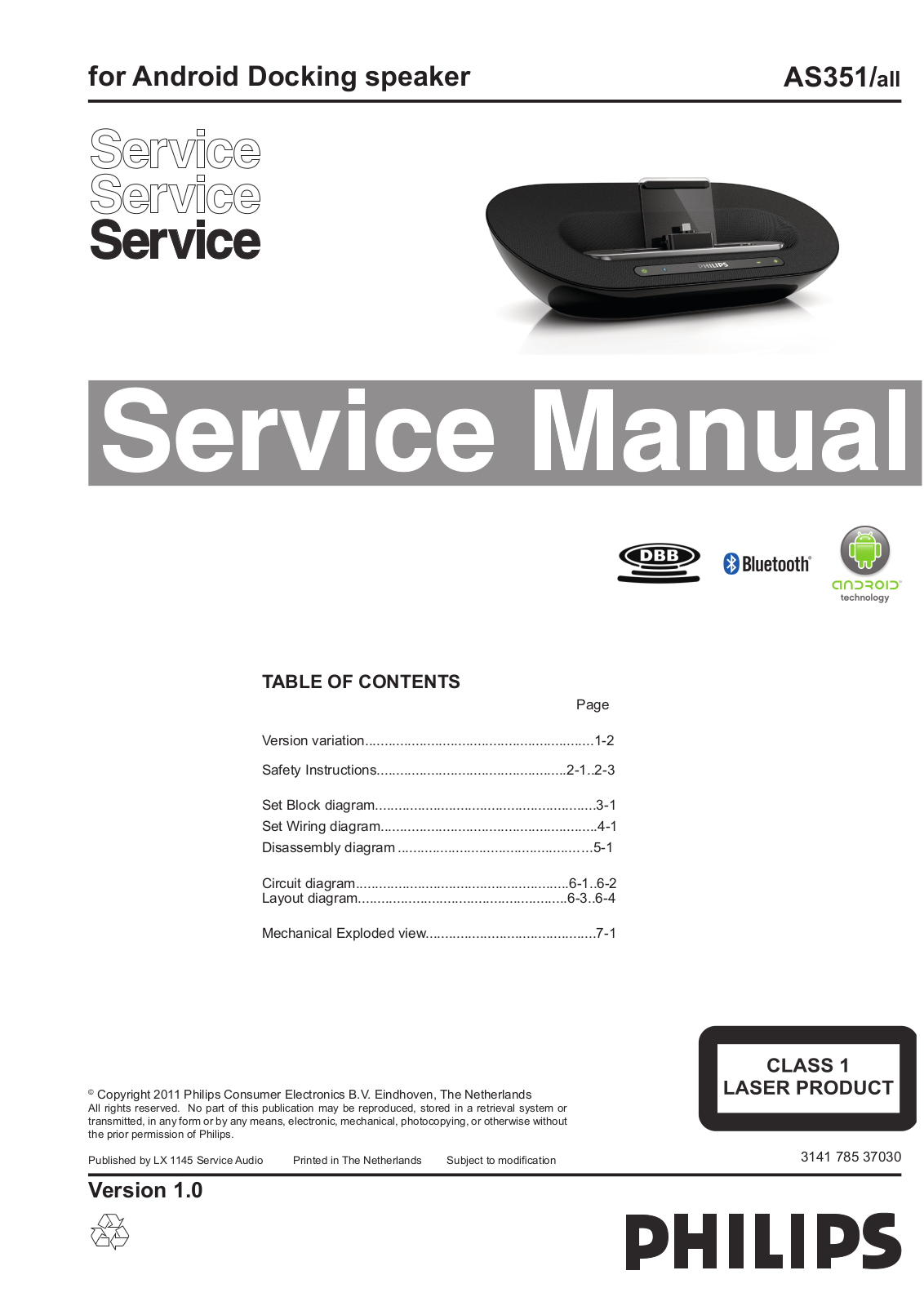 Philips AS351_55 Datasheet - ManualMachine.com
