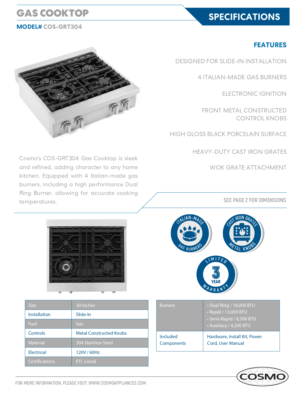 Cosmo DVRD1008 Specifications - ManualMachine.com