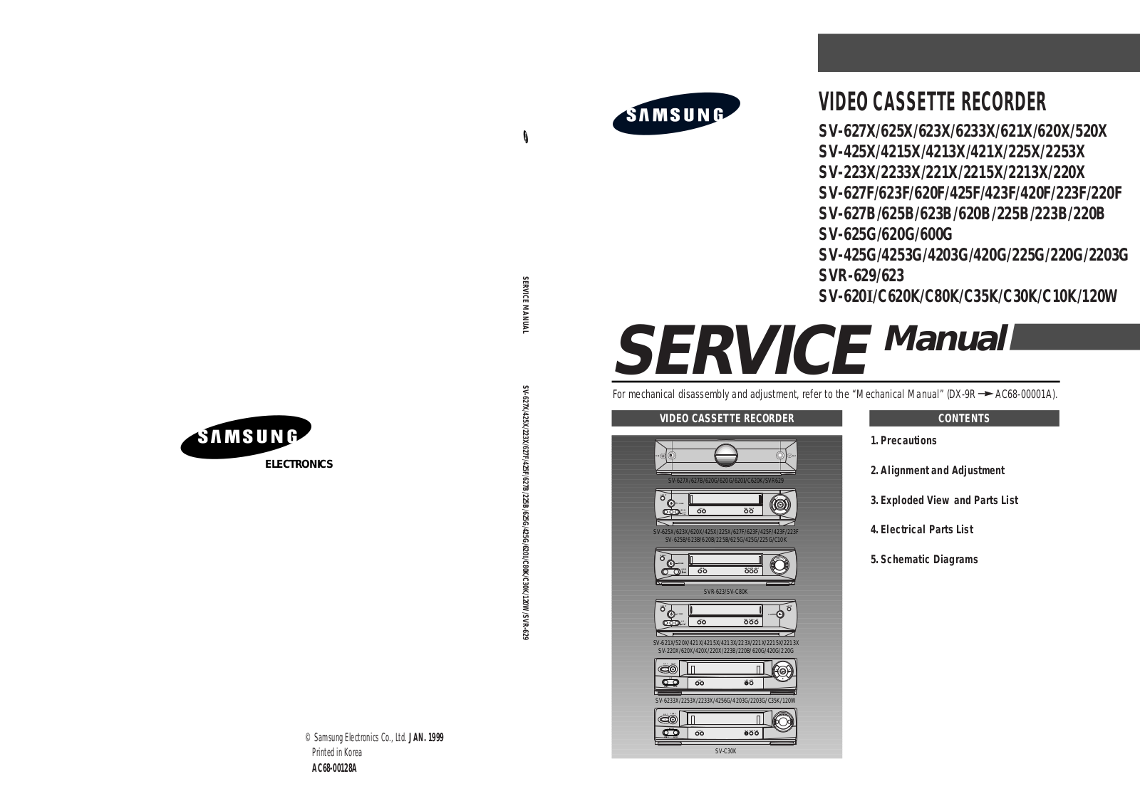 Samsung SV-423F, SV-120W, SV-C10K, SV-C30K, SV-C35K Service Manual