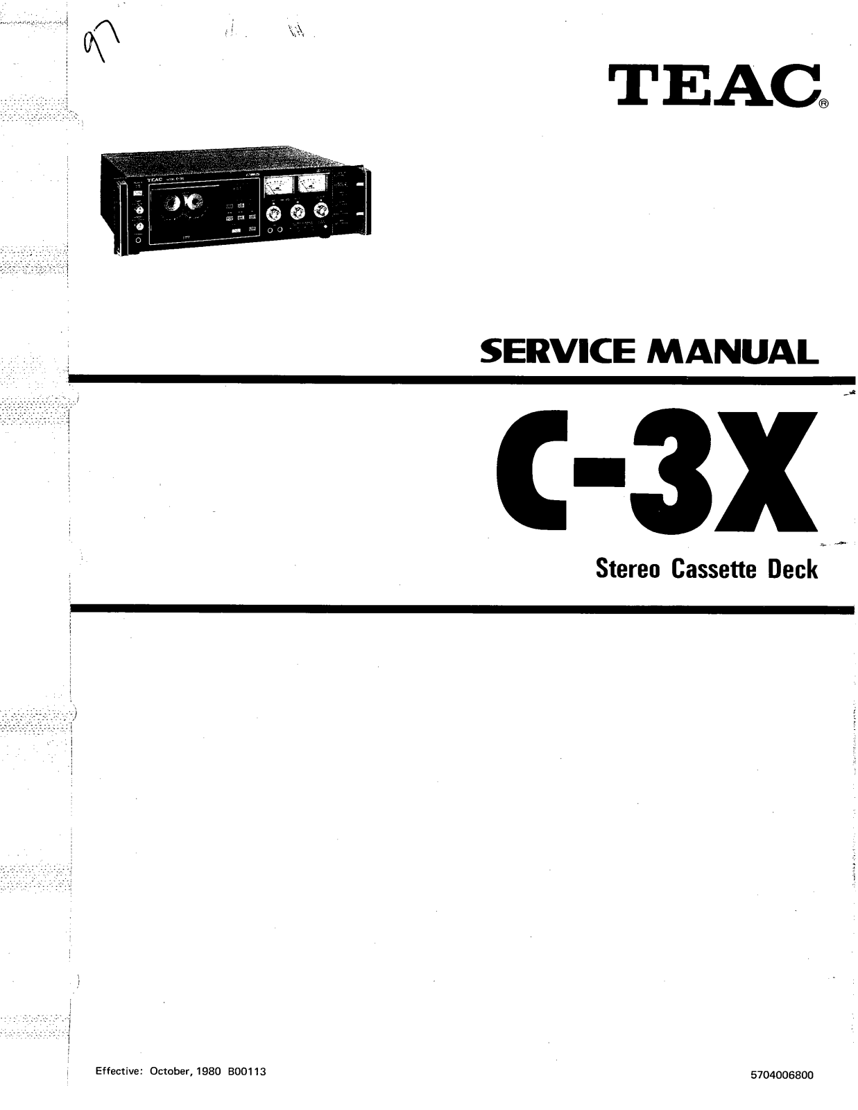 TEAC C-3-X Service manual
