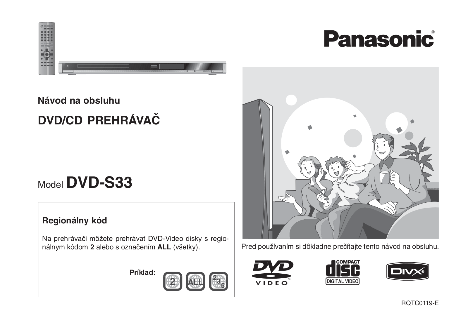 Panasonic DVD-S33 User Manual