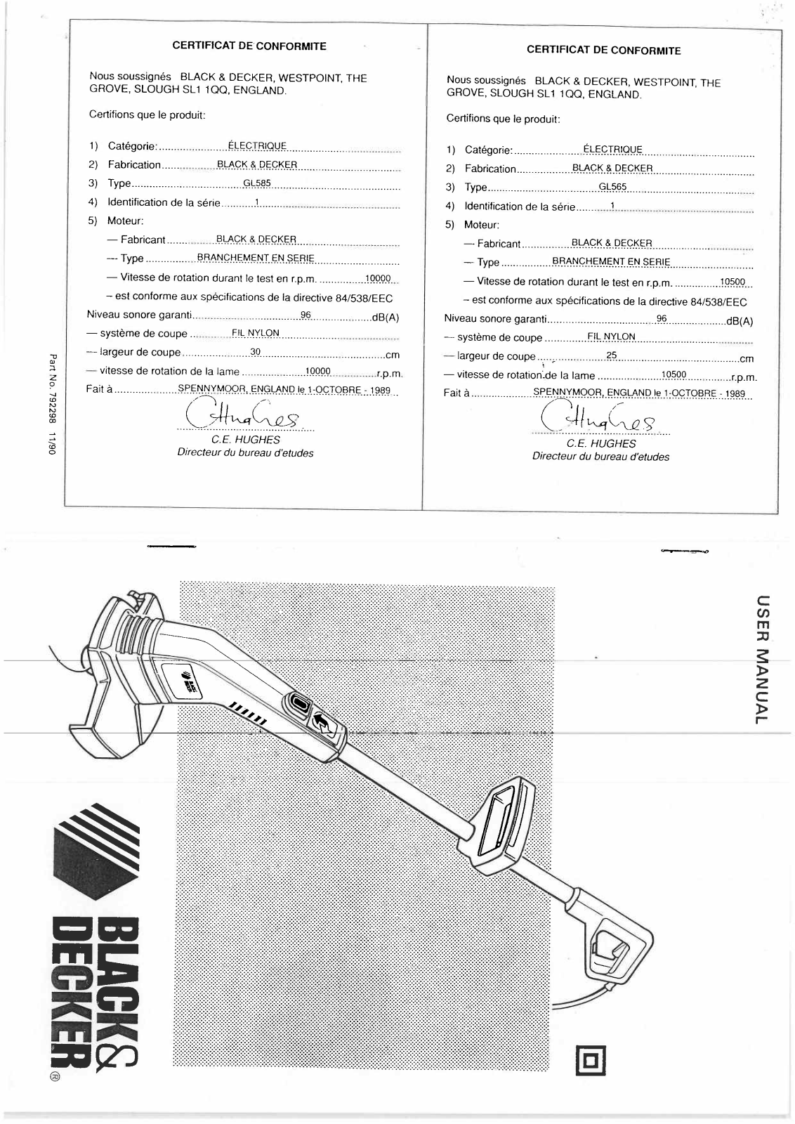 BLACK & DECKER GL585 User Manual