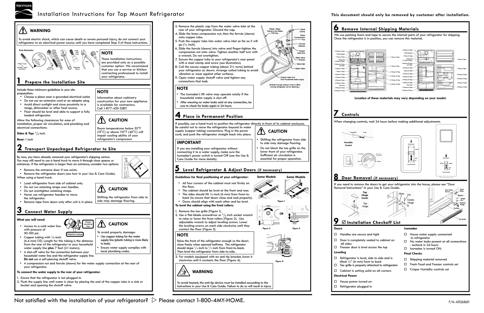Kenmore 25360002410, 25360002411, 25360022410, 25360022411, 25360082410 Installation Guide - ManualMachine.com