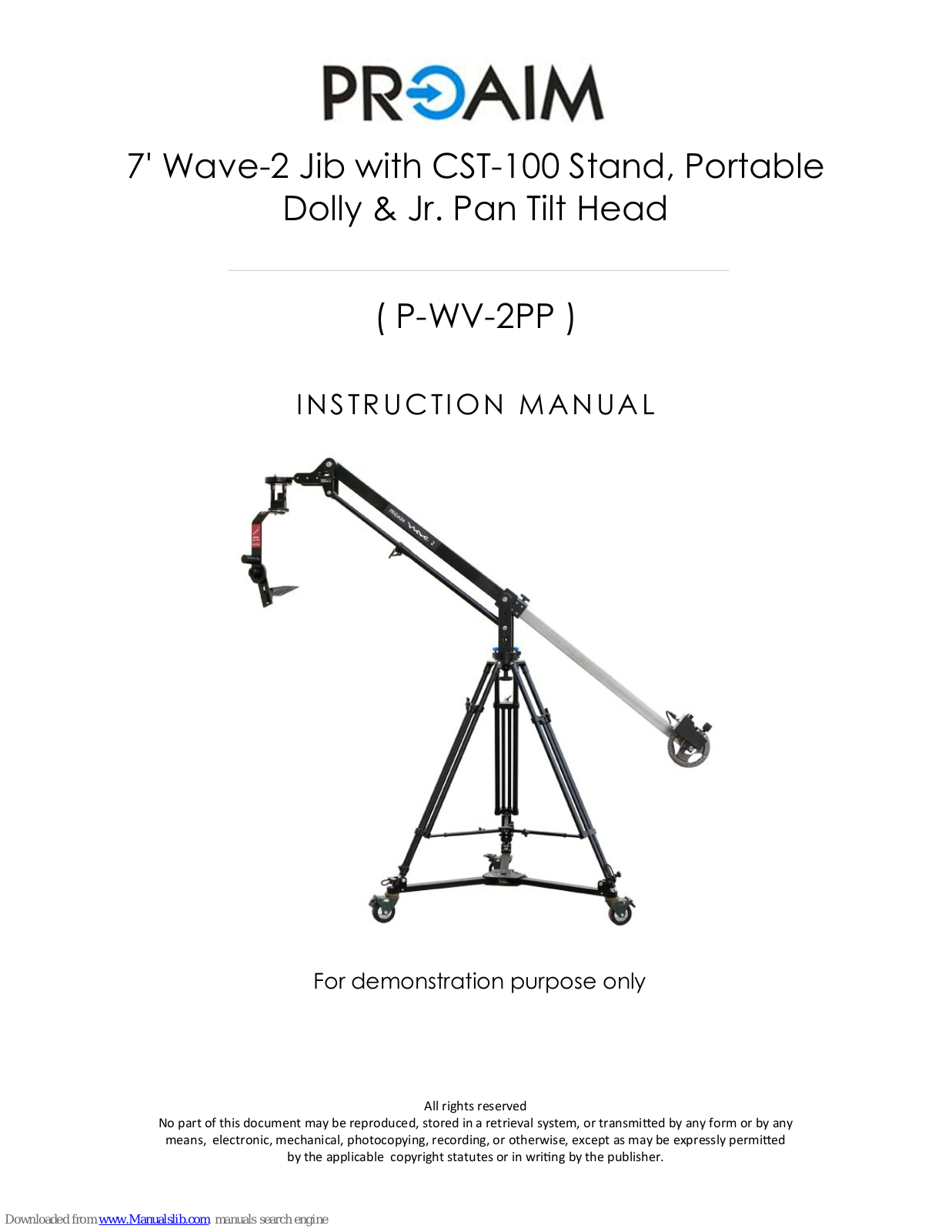 PROAIM P-WV-2PP, Wave-2, CST-100, D-77 Instruction Manual