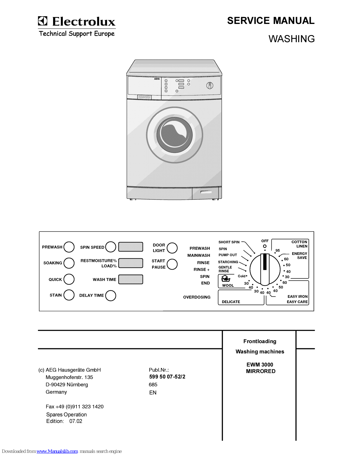 Electrolux OKO_LAVAMAT 80030 Service Manual