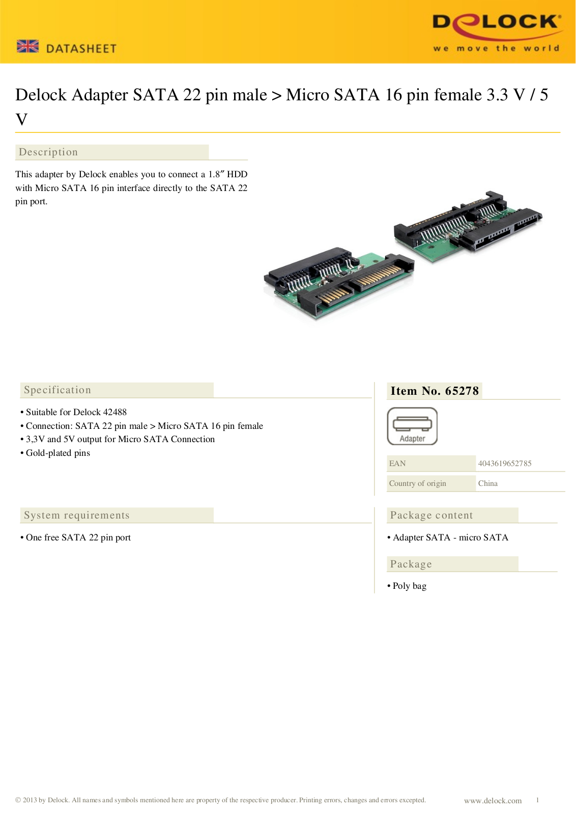 DeLOCK 65278 User Manual - ManualMachine.com