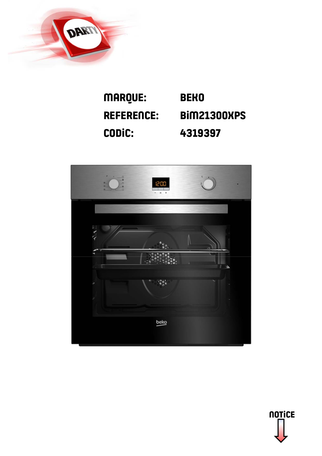 Beko BIM21300XPS User manual