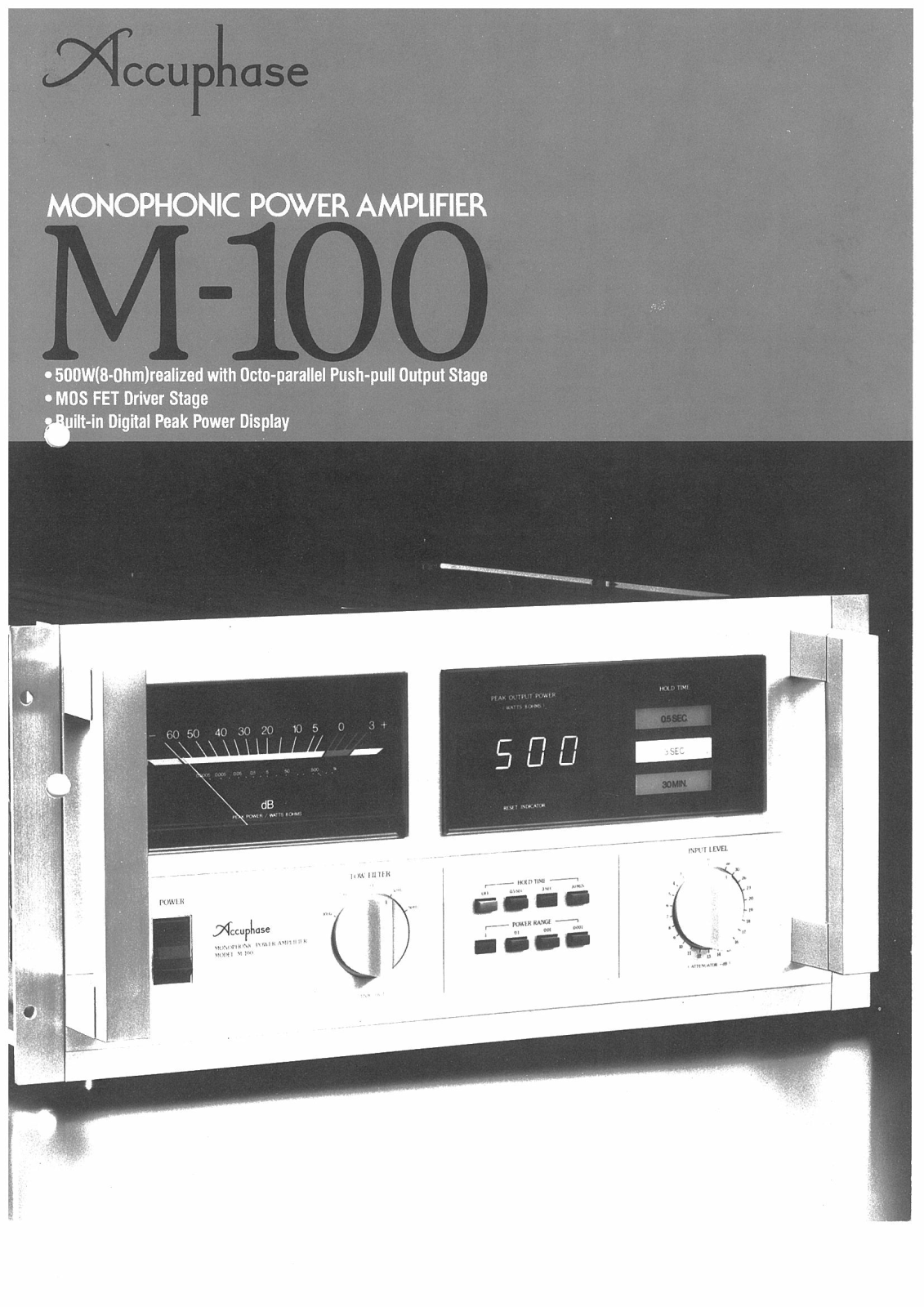 Accuphase M-100 Brochure