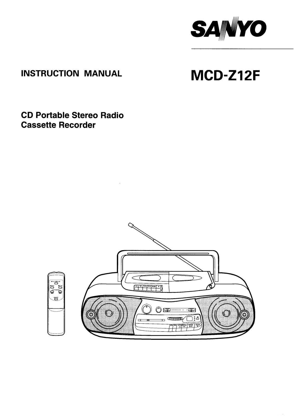 Sanyo MCD-Z12F Instruction Manual