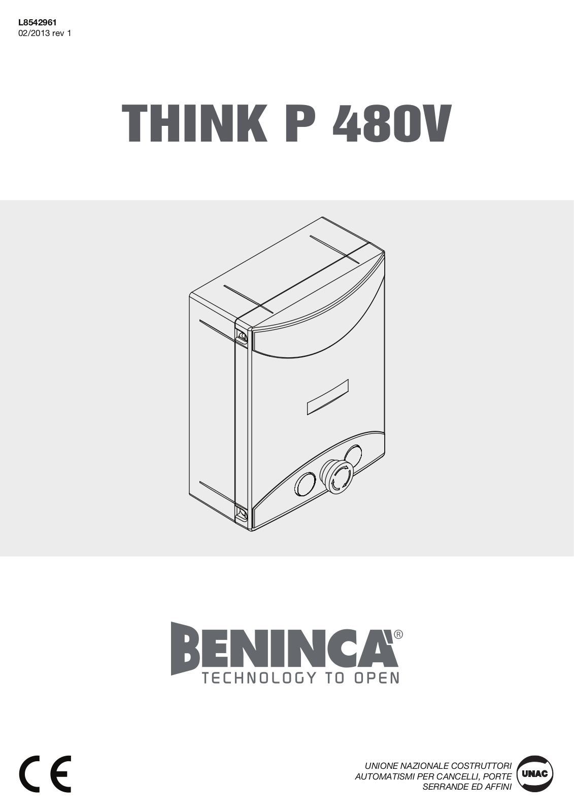 Beninca Think P 480 User Manual