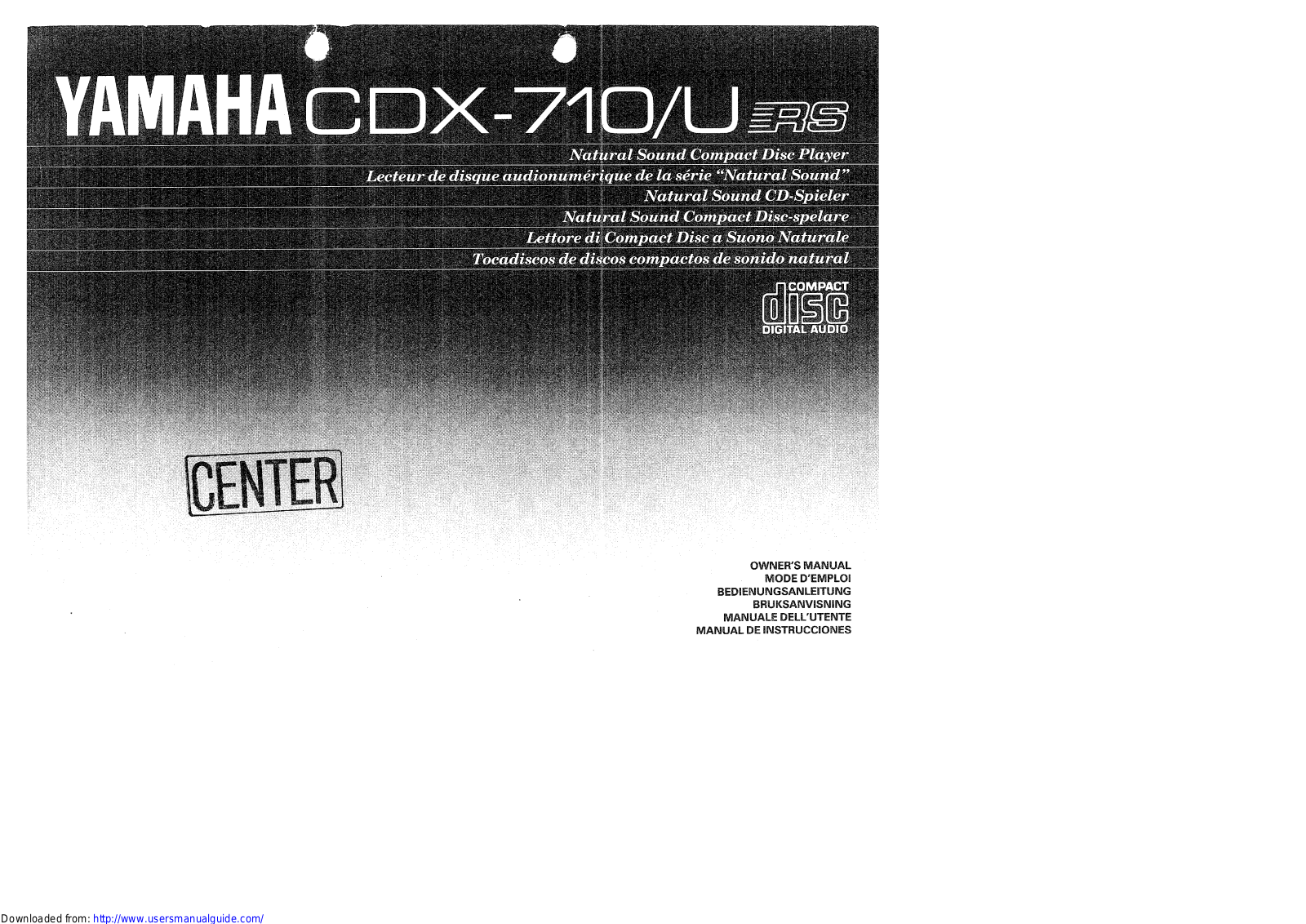 Yamaha Audio CDX-710 User Manual