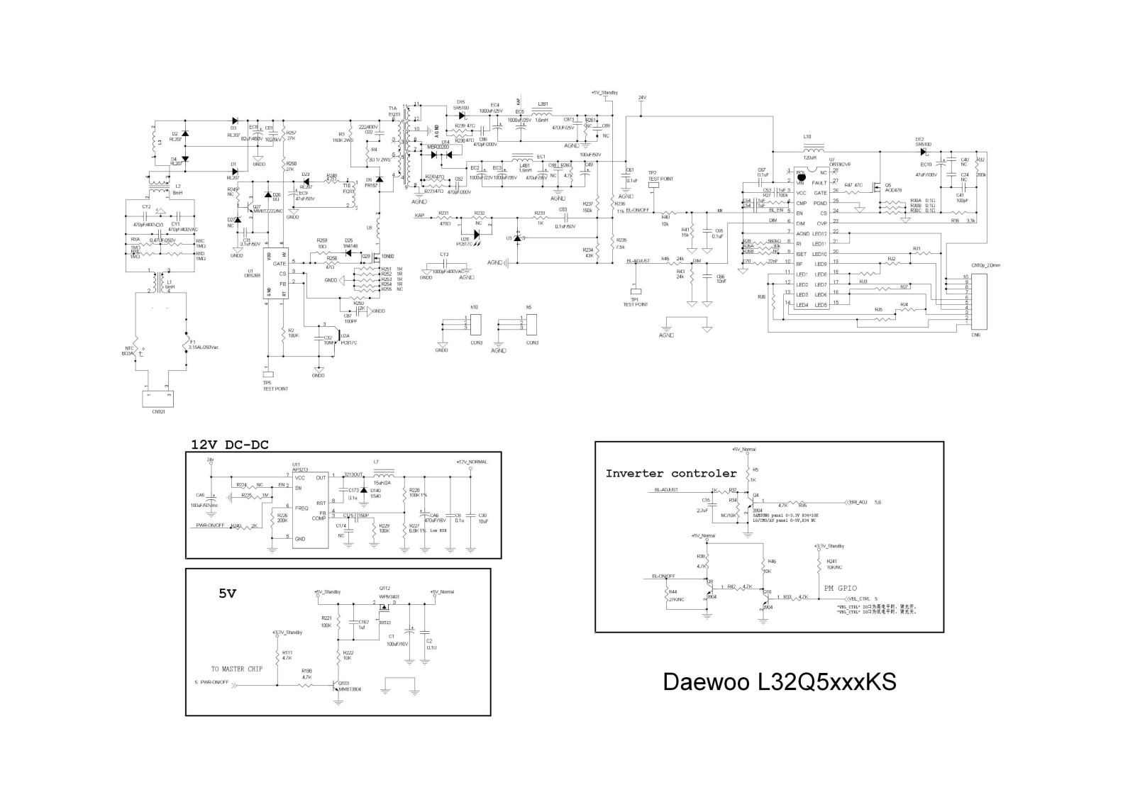 Daewoo L32Q5xxxKS Schematic