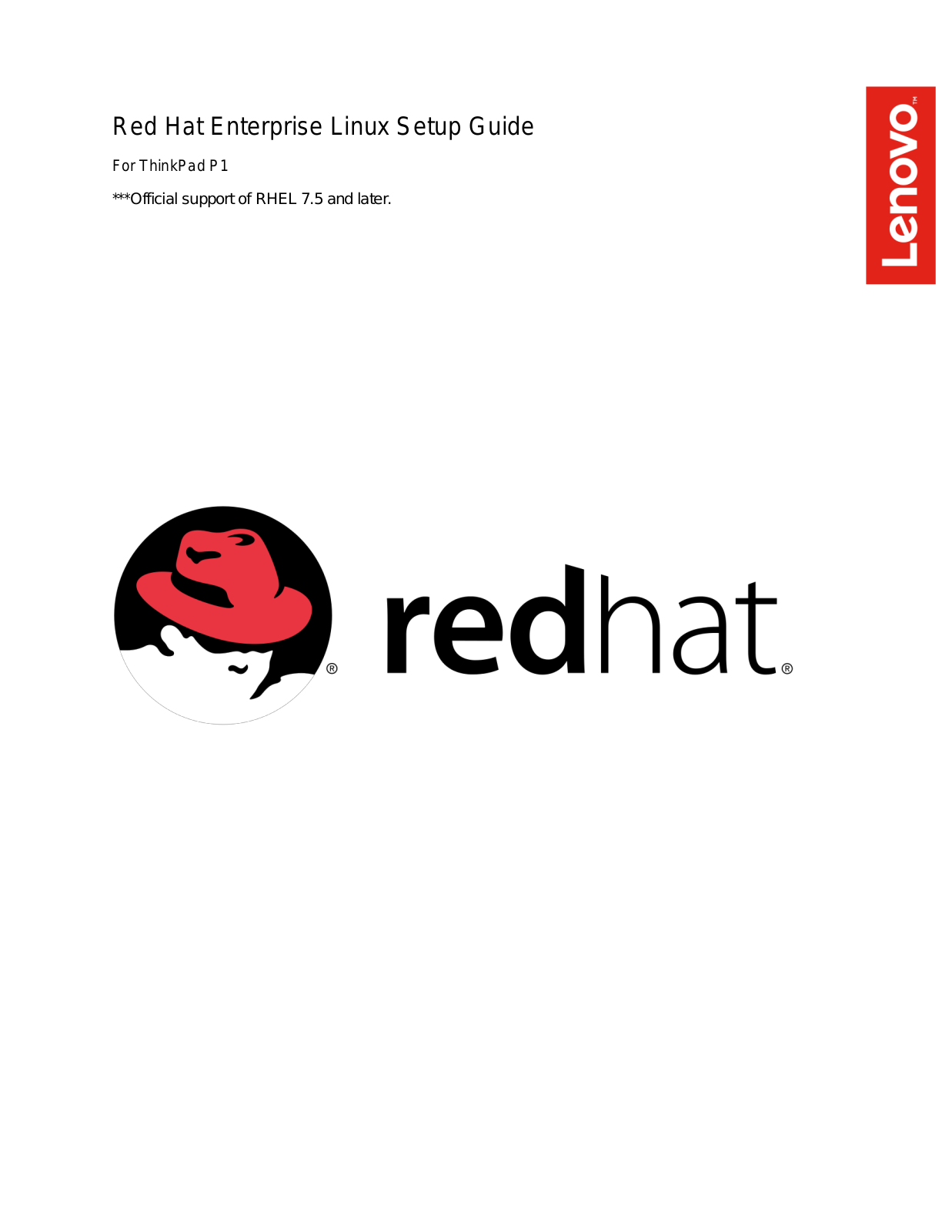 Lenovo Red Hat Enterprise Setup Guide