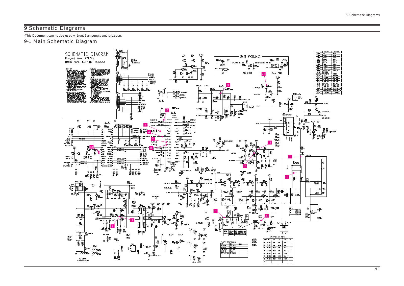 Samsung KS17CNKBHEDC Expoioded View and Parts List