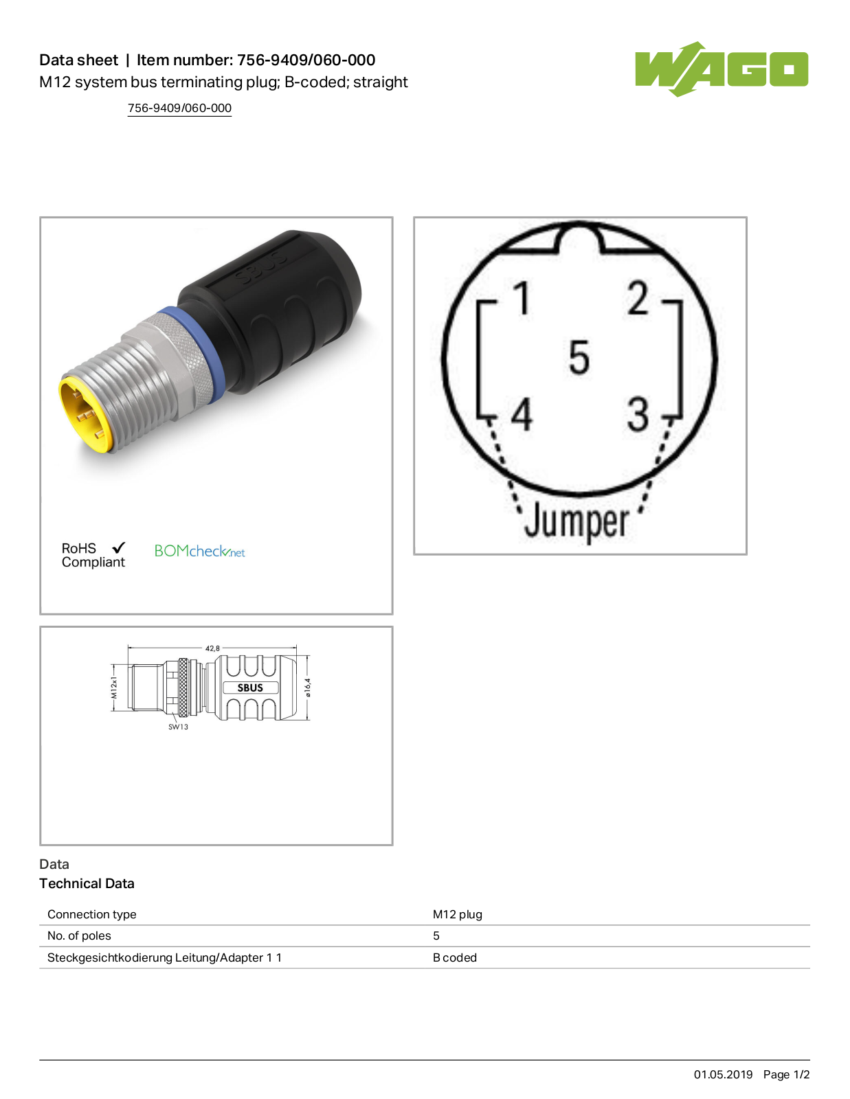 Wago 756-9409/060-000 Data Sheet