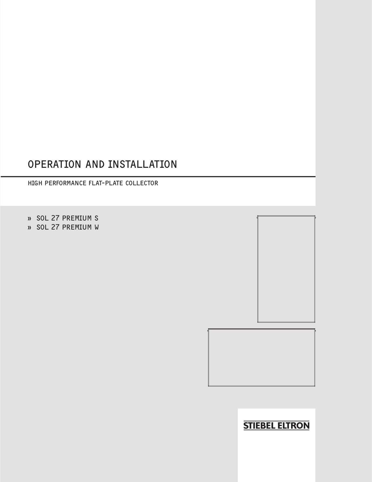 STIEBEL ELTRON SOL27PREMIUMW User Manual