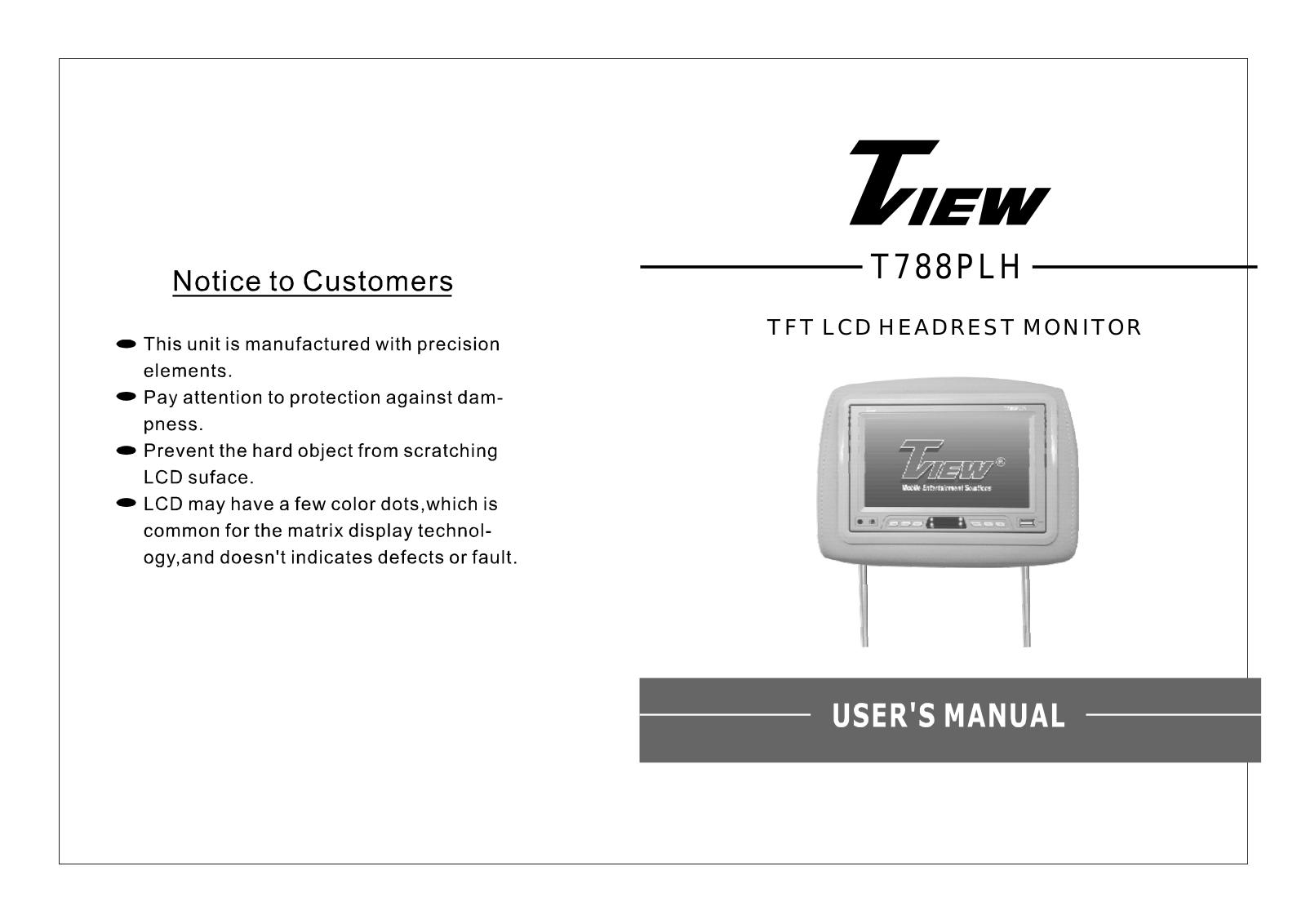 Tview T788PLH User Manual