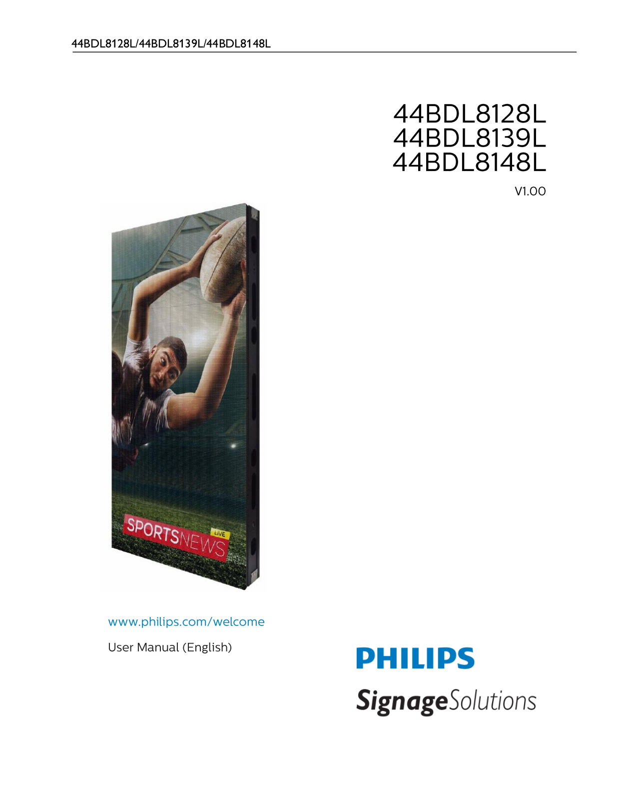 Philips 44BDL8148L User Guide