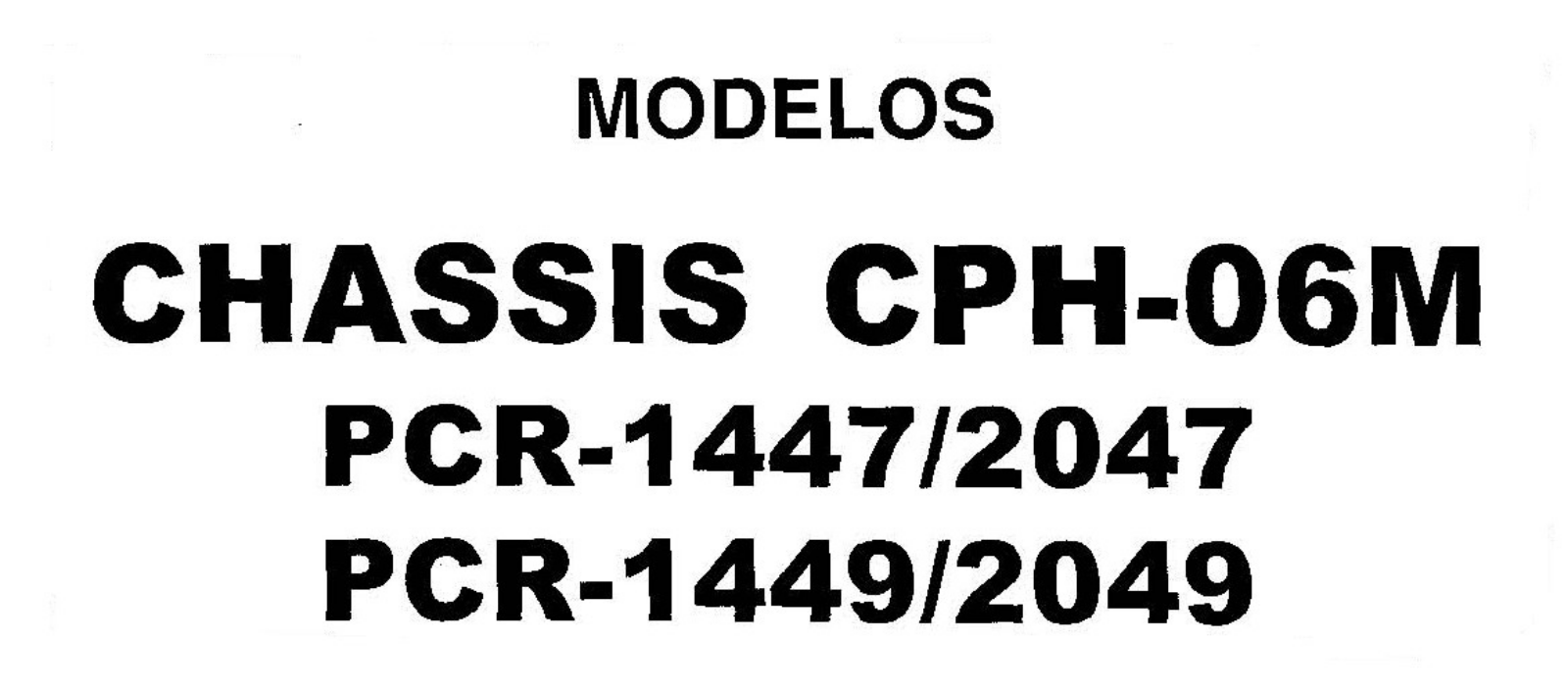 Philco PCR-1447, PCR-2047, PCR-1449, PCR-2049 Schematic