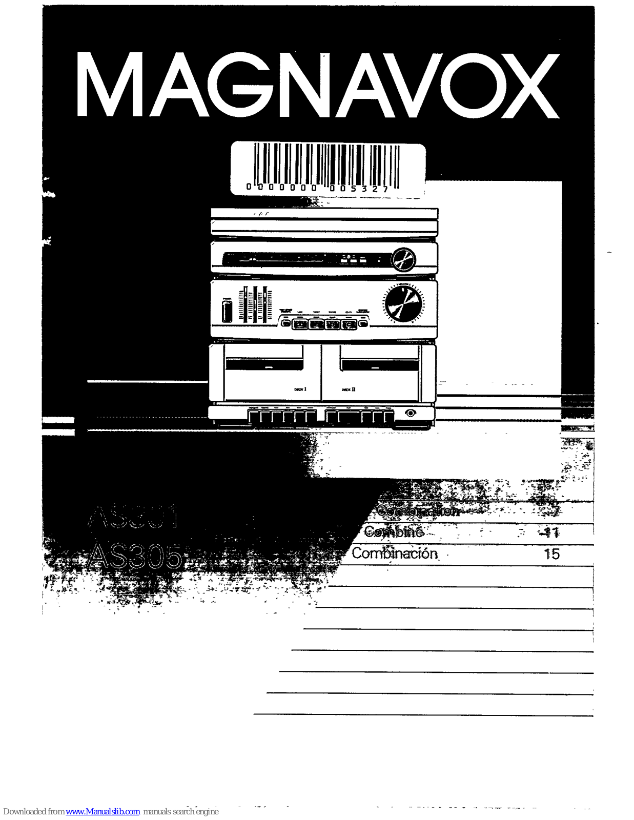 Magnavox AS305, AS301, AS305/20B, AS301/22, AS301/20 User Manual