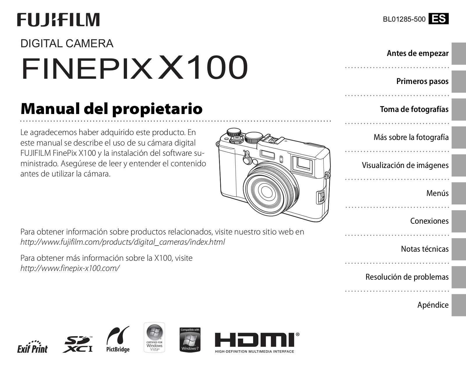 Fujifilm X100 Manual del Propietario