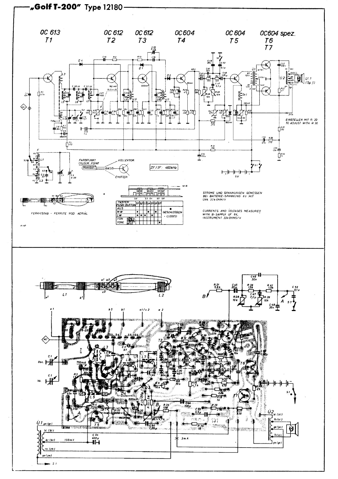 Itt Schaub-Lorenz-Golf-T200-Type-12180 Schematic